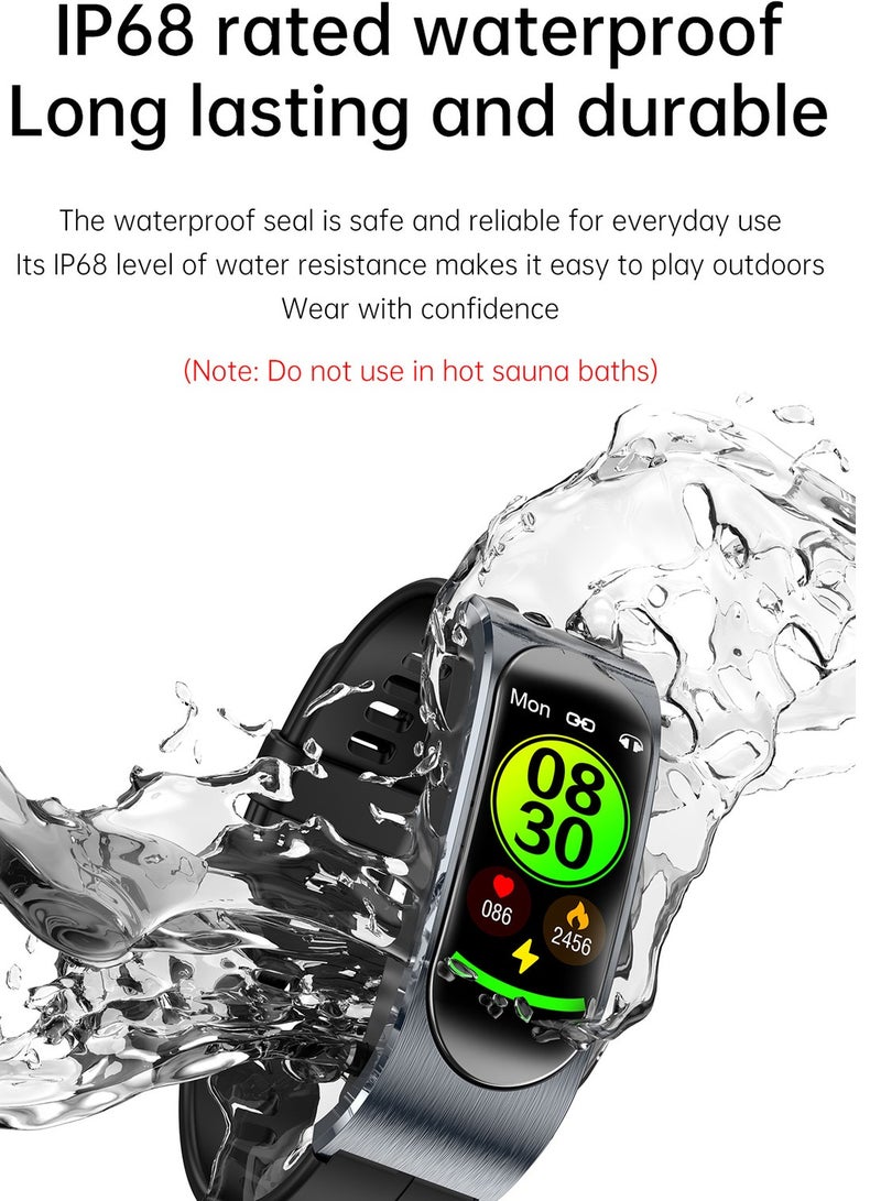 2-in-1 Bluetooth Ear Smart Bracelet: Step, Heart Rate, Blood Pressure, Sleep Monitoring, Phone Smart Bracelet - Image 4